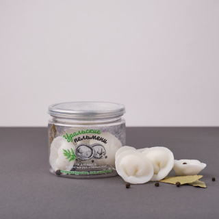 Мыло "Уральские пельмени" с ароматом сосны 50гр ПЭТ банка производствоЕль  Мыло "Уральские пельмени" с ароматом сосны 50гр ПЭТ банка производствоЕль