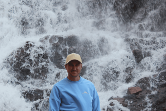 Свитшот Урал-горы, голубой, размер XS